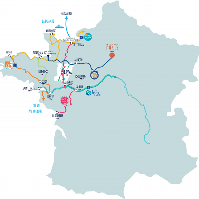 Carte Itinéraires Vélo Autour De La Mayenne2